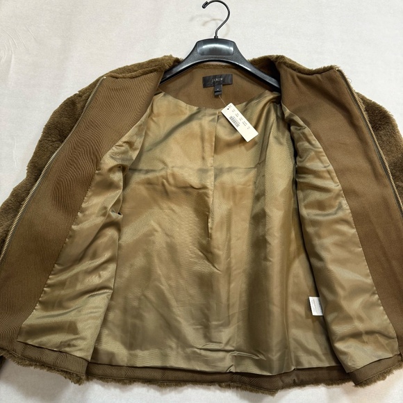 J. Crew | Plush Fleece Teddy Winter Coat Heather Olive, medium ***NEW with tags - Picture 12 of 12